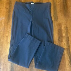 White House Black Market Straight Leg Pants Gray 12R Slim Stretch Side Zip